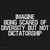 Imagine Being Scared Of Diversity But Not Dictatorship Button thumb 1