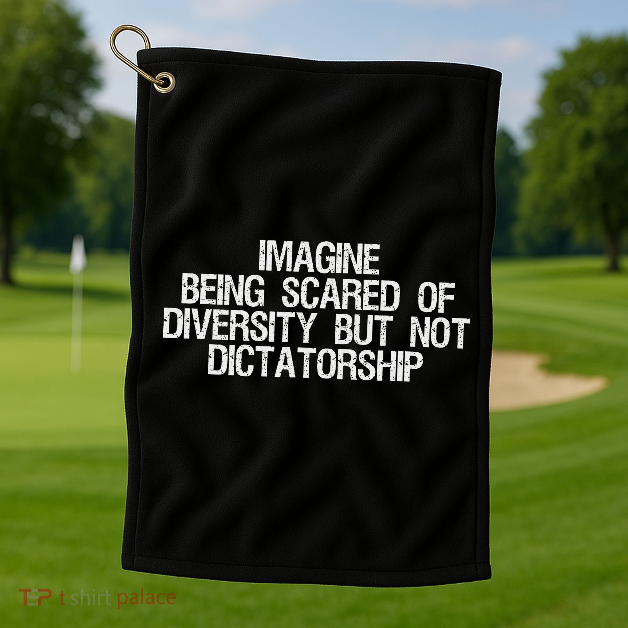 Imagine Being Scared Of Diversity But Not Dictatorship Golf Towel