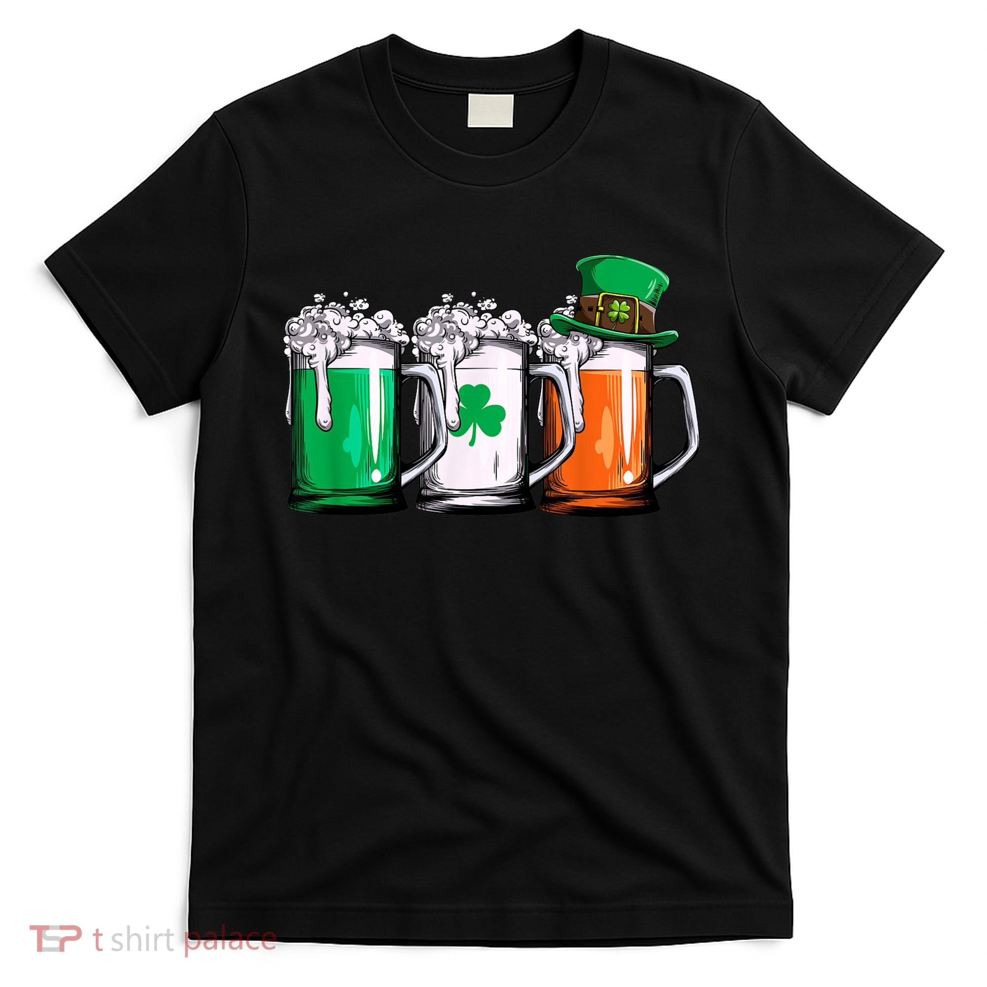 Irish Beer Ireland Flag St Patricks Day Men Women Leprechaun T-Shirt