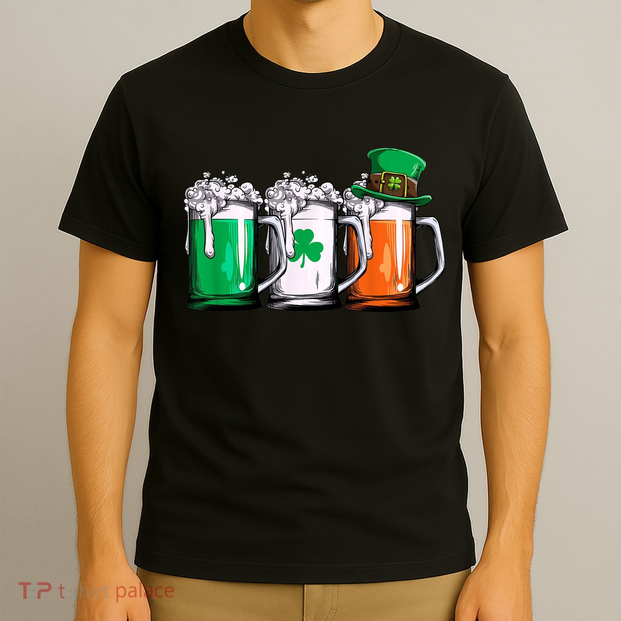 Irish Beer Ireland Flag St Patricks Day Men Women Leprechaun T-Shirt