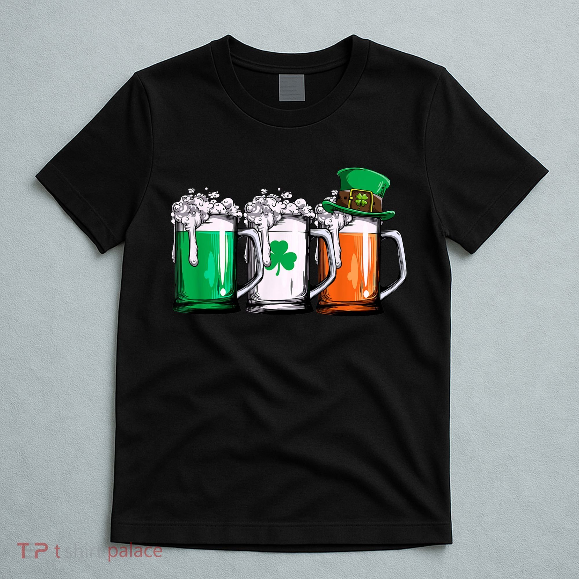 Irish Beer Ireland Flag St Patricks Day Men Women Leprechaun T-Shirt