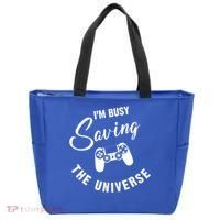 I'm Busy Saving The Universe Gamer Tote Bag thumb 0