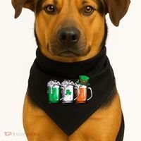 Irish Beer, St Patricks Day, Funny St Patricks Day, St Patricks Day Drinking USA-Made Doggie Bandana thumb 1