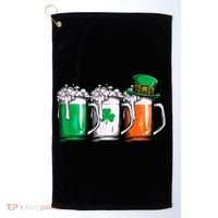 Irish Beer, St Patricks Day, Funny St Patricks Day, St Patricks Day Drinking Golf Towel thumb 0