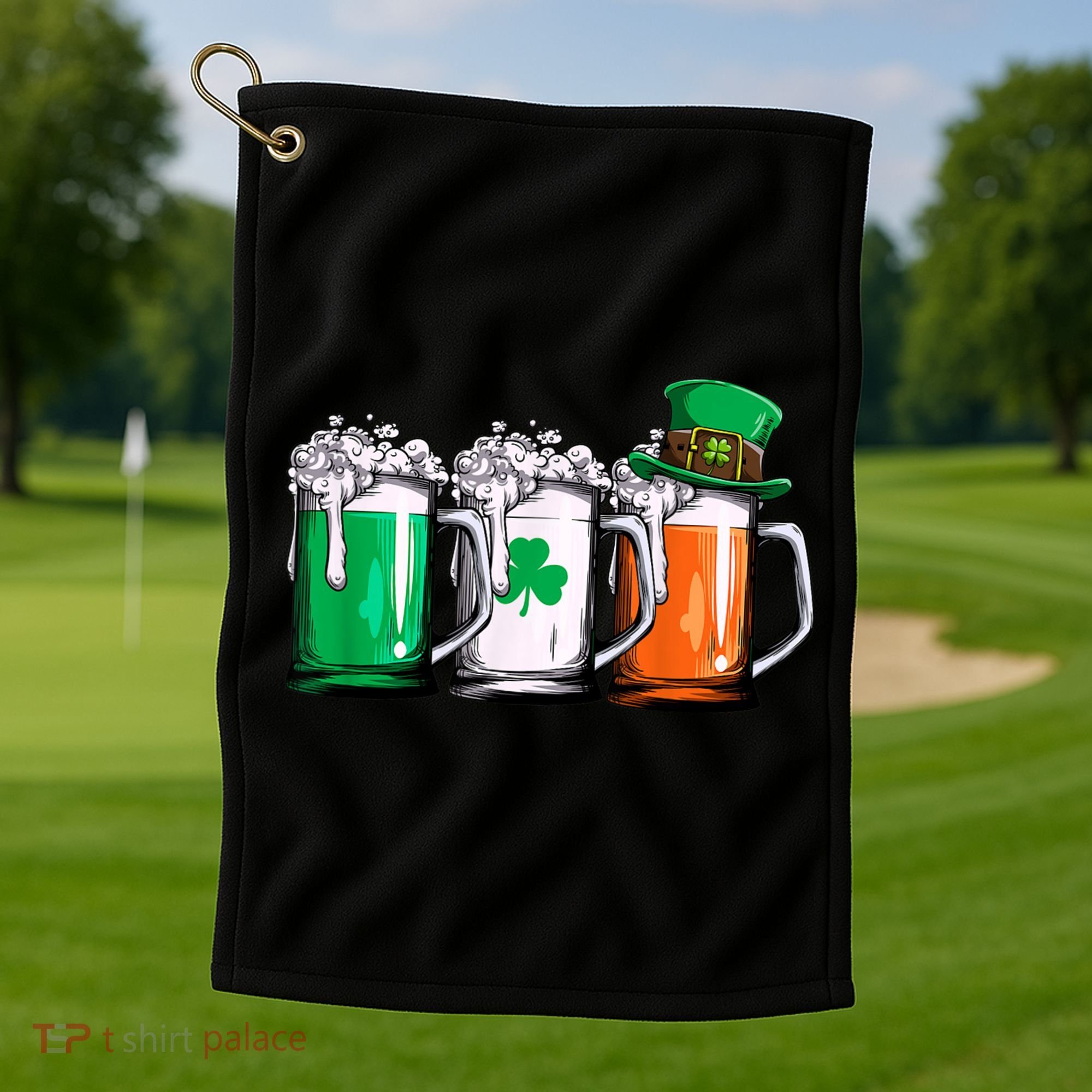 Irish Beer, St Patricks Day, Funny St Patricks Day, St Patricks Day Drinking Golf Towel