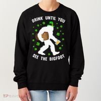 Irish Bigfoot St Patricks Day Leprechaun Sasquatch Party Women's Sweatshirt thumb 0