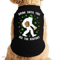 Irish Bigfoot St Patricks Day Leprechaun Sasquatch Party Doggie Tank thumb 0