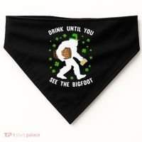 Irish Bigfoot St Patricks Day Leprechaun Sasquatch Party USA-Made Doggie Bandana thumb 0