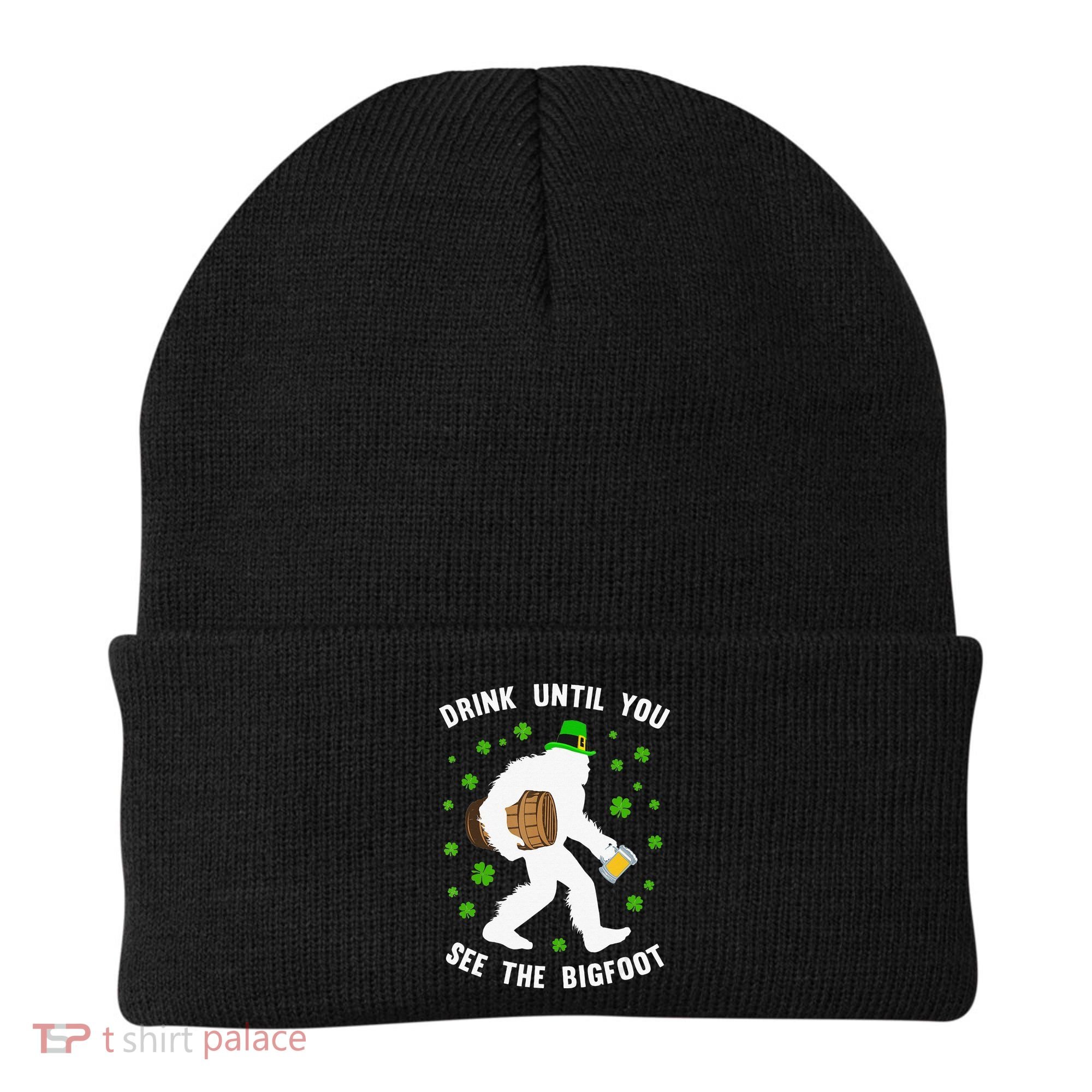 Irish Bigfoot St Patricks Day Leprechaun Sasquatch Party Beanie