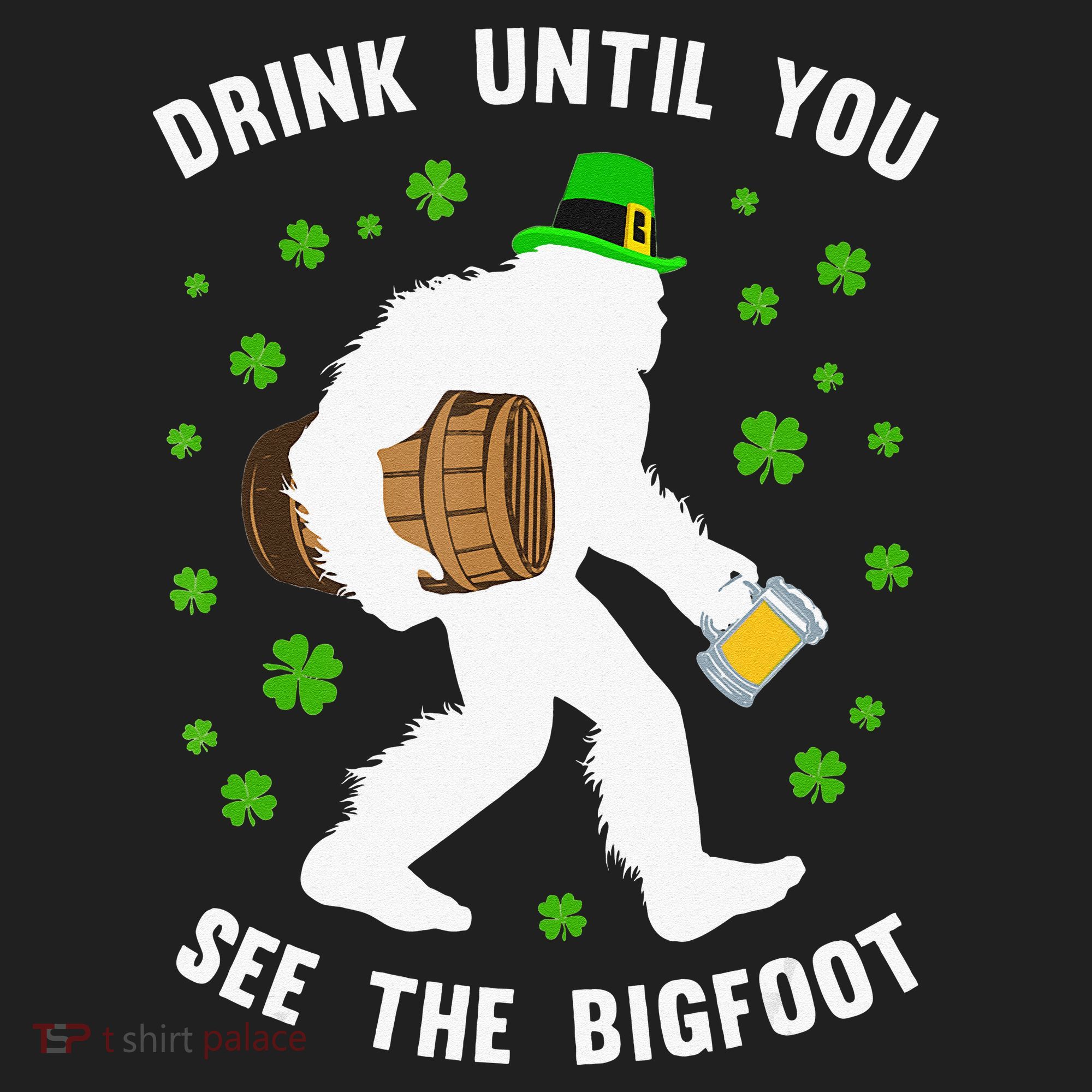 Irish Bigfoot St Patricks Day Leprechaun Sasquatch Party Beanie