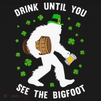 Irish Bigfoot St Patricks Day Leprechaun Sasquatch Party Women's Hoodie thumb 2