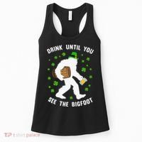 Irish Bigfoot St Patricks Day Leprechaun Sasquatch Party Women's Tank Top thumb 0