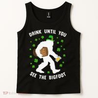Irish Bigfoot St Patricks Day Leprechaun Sasquatch Party Tank Top thumb 2