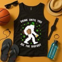 Irish Bigfoot St Patricks Day Leprechaun Sasquatch Party Tank Top thumb 4
