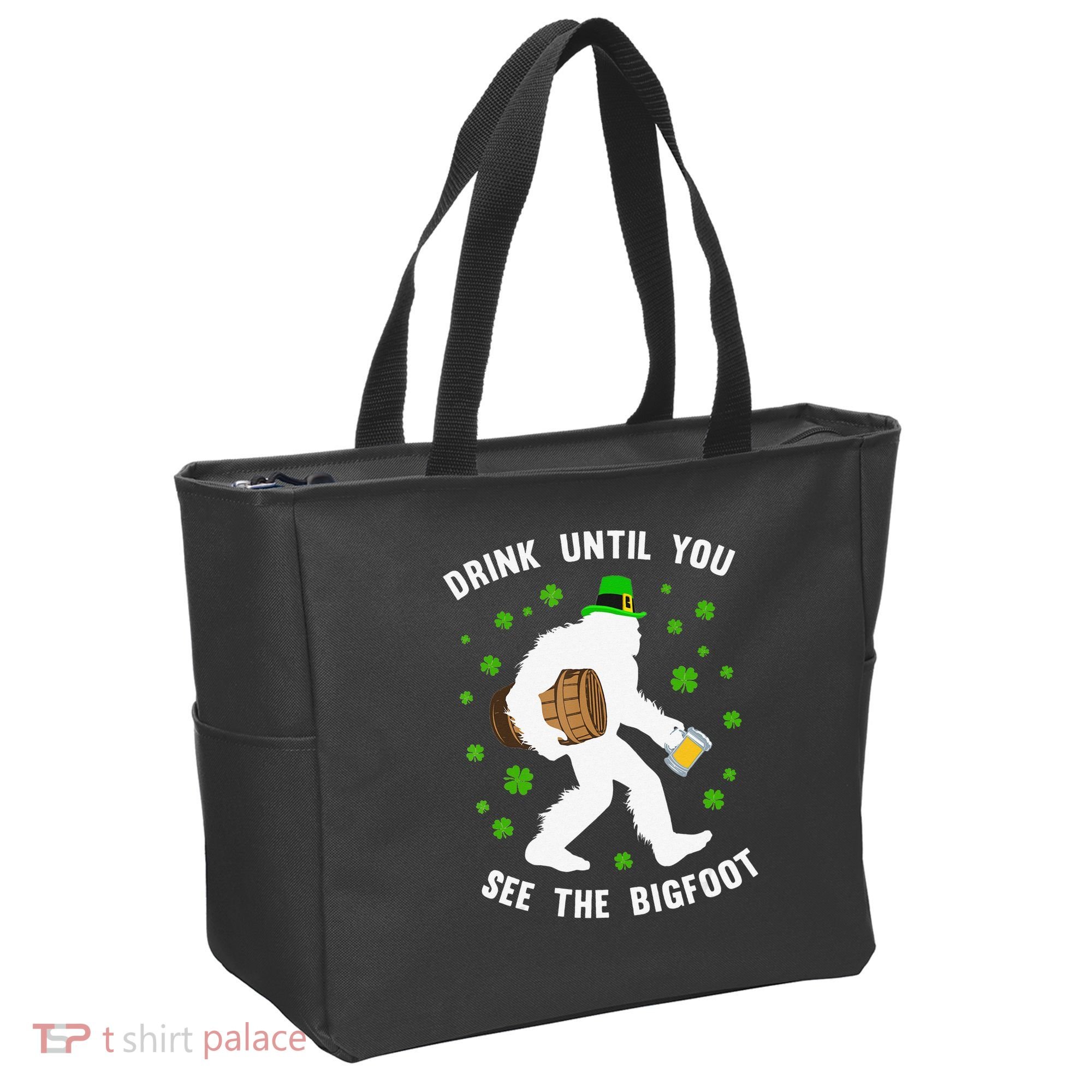 Irish Bigfoot St Patricks Day Leprechaun Sasquatch Party Tote Bag