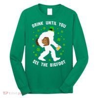 Irish Bigfoot St Patricks Day Leprechaun Sasquatch Party Long Sleeve Shirt thumb 0