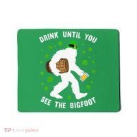 Irish Bigfoot St Patricks Day Leprechaun Sasquatch Party Mousepad thumb 0