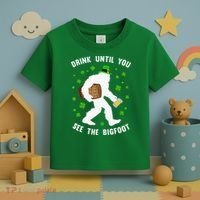 Irish Bigfoot St Patricks Day Leprechaun Sasquatch Party Toddler T-Shirt thumb 3