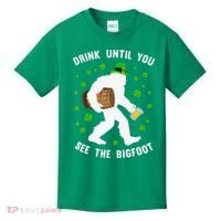 Irish Bigfoot St Patricks Day Leprechaun Sasquatch Party Kids T-Shirt thumb 0