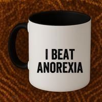 I Beat Survived Anorexia Awareness Survivor Gift Coffee Mug thumb 2