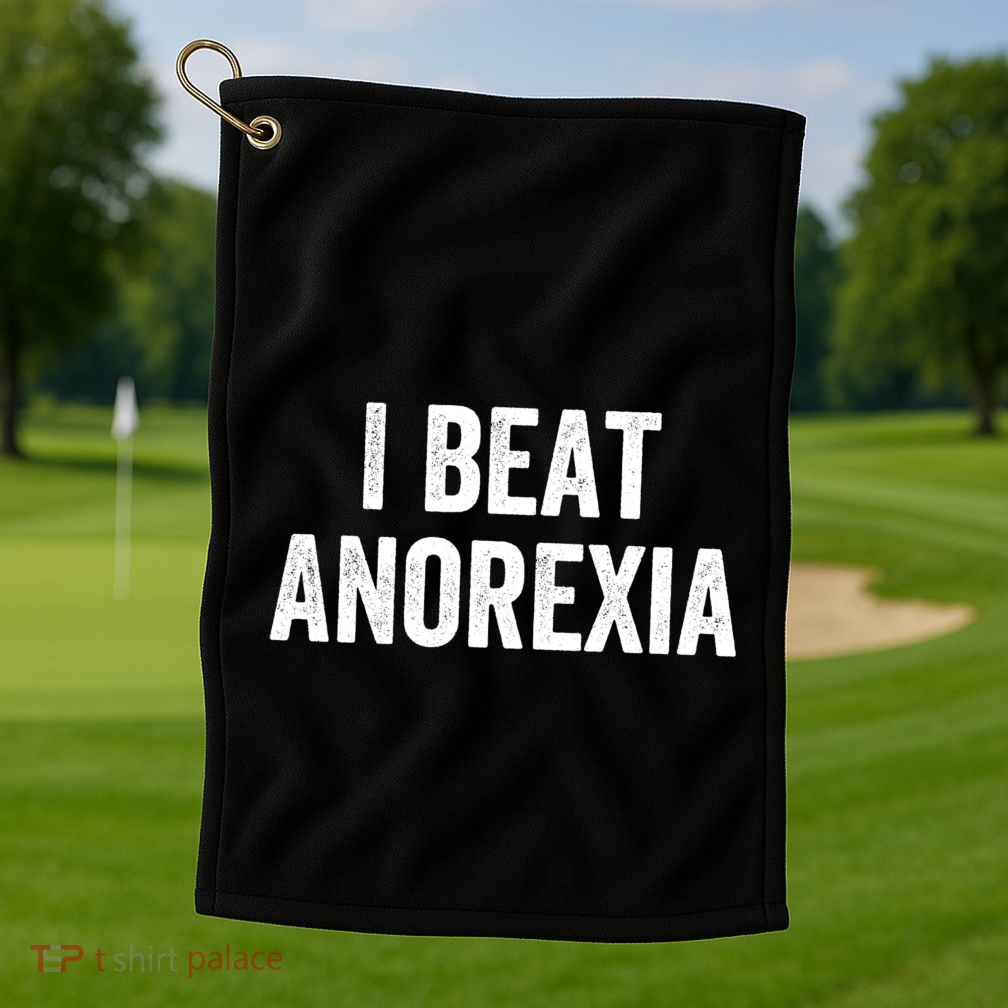 I Beat Survived Anorexia Awareness Survivor Gift Golf Towel