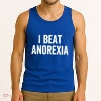 I Beat Survived Anorexia Awareness Survivor Gift Tank Top thumb 3