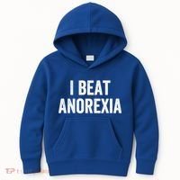 I Beat Survived Anorexia Awareness Survivor Gift Kids Hoodie thumb 0