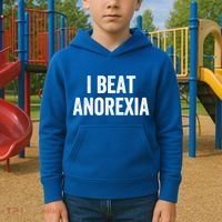 I Beat Survived Anorexia Awareness Survivor Gift Kids Hoodie thumb 2