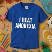I Beat Survived Anorexia Awareness Survivor Gift Kids T-Shirt thumb 3
