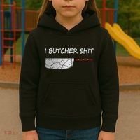 I Butcher Shit Funny Butcher Meat Cutter Gift Kids Hoodie thumb 3