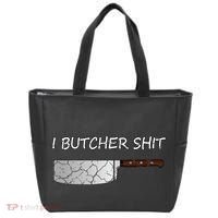 I Butcher Shit Funny Butcher Meat Cutter Gift Tote Bag thumb 0