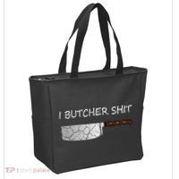I Butcher Shit Funny Butcher Meat Cutter Gift Tote Bag thumb 2