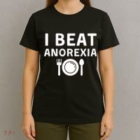 I Beat Survived Anorexia Awareness Survivor T-Shirt thumb 4