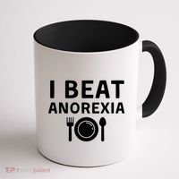 I Beat Survived Anorexia Awareness Survivor Coffee Mug thumb 1