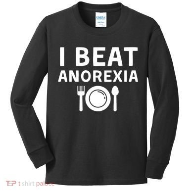 I Beat Survived Anorexia Awareness Survivor Kids Long Sleeve Shirt
