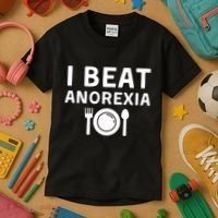 I Beat Survived Anorexia Awareness Survivor Kids T-Shirt thumb 3