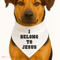 I Belong To Jesus Religious Christian USA-Made Doggie Bandana thumb 1