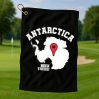 Ive Been There Flag Of Antarctica Golf Towel thumb 1