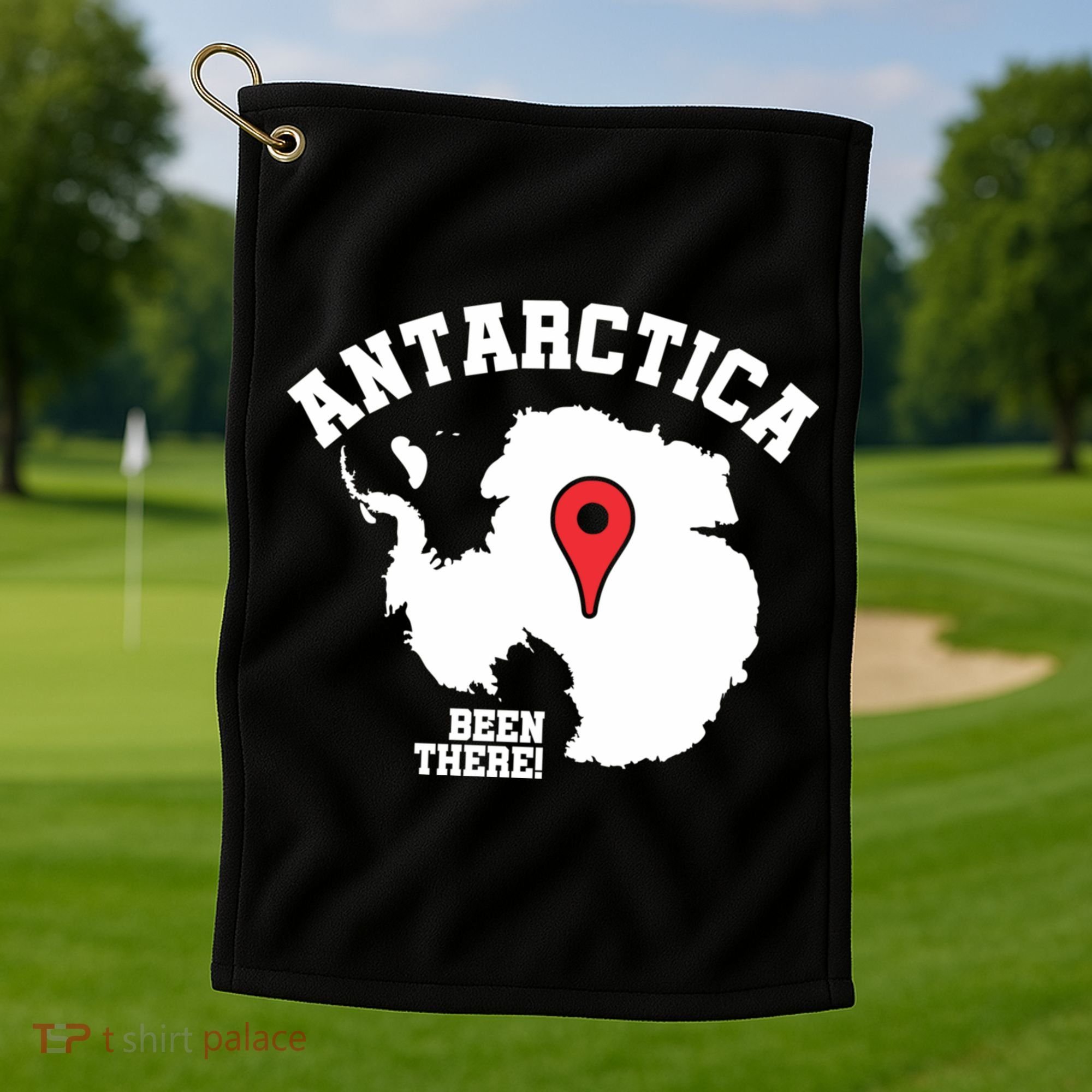 Ive Been There Flag Of Antarctica Golf Towel