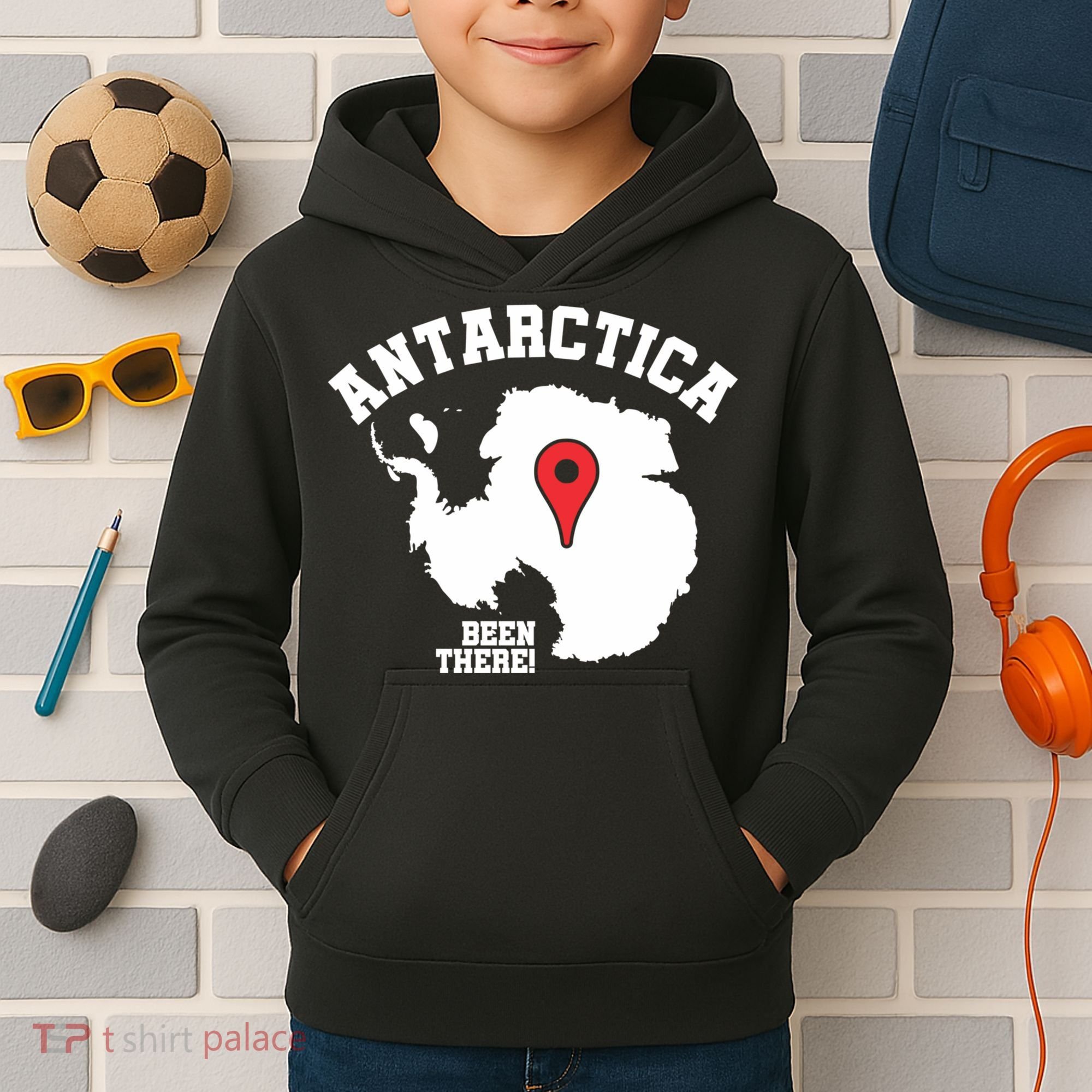 Ive Been There Flag Of Antarctica Kids Hoodie