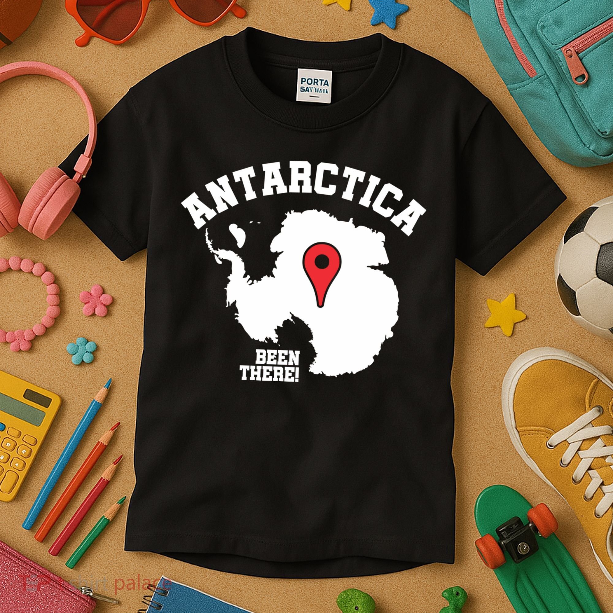 Ive Been There Flag Of Antarctica Kids T-Shirt