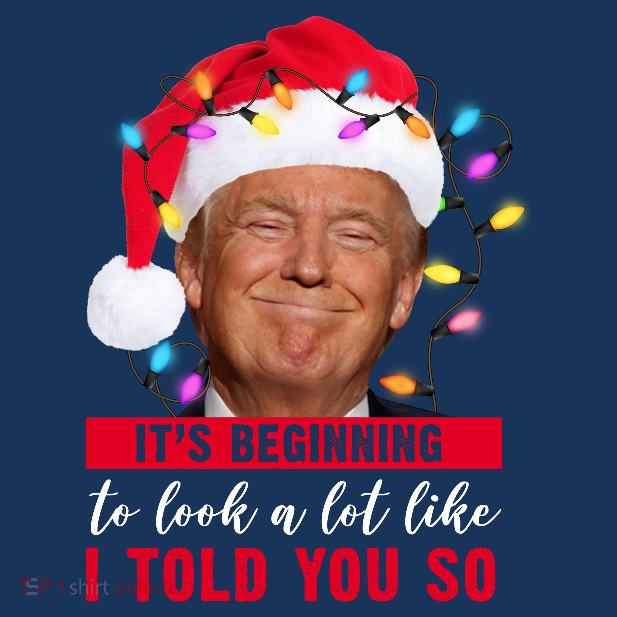 It's Beginning To Look A Lot Like I Told You So Funny Donald Trump Christmas T-Shirt