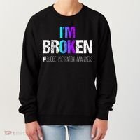 Im Broken Teal & Purple Ribbon Suicide Prevention Awareness Women's Sweatshirt thumb 0