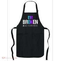 Im Broken Teal & Purple Ribbon Suicide Prevention Awareness Apron thumb 0