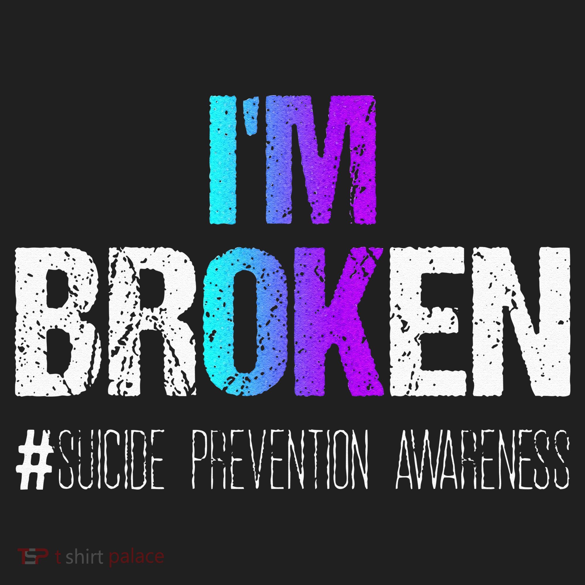 Im Broken Teal & Purple Ribbon Suicide Prevention Awareness Beanie