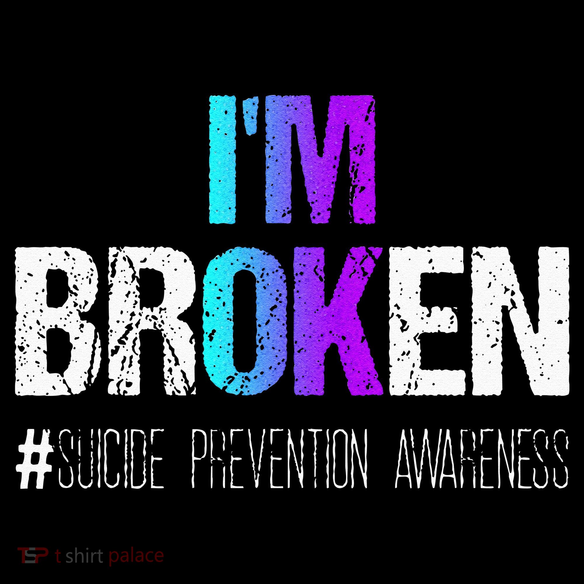 Im Broken Teal & Purple Ribbon Suicide Prevention Awareness Visor