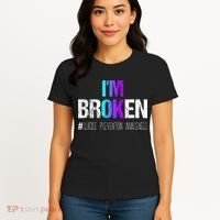 Im Broken Teal & Purple Ribbon Suicide Prevention Awareness Women's T-Shirt thumb 4