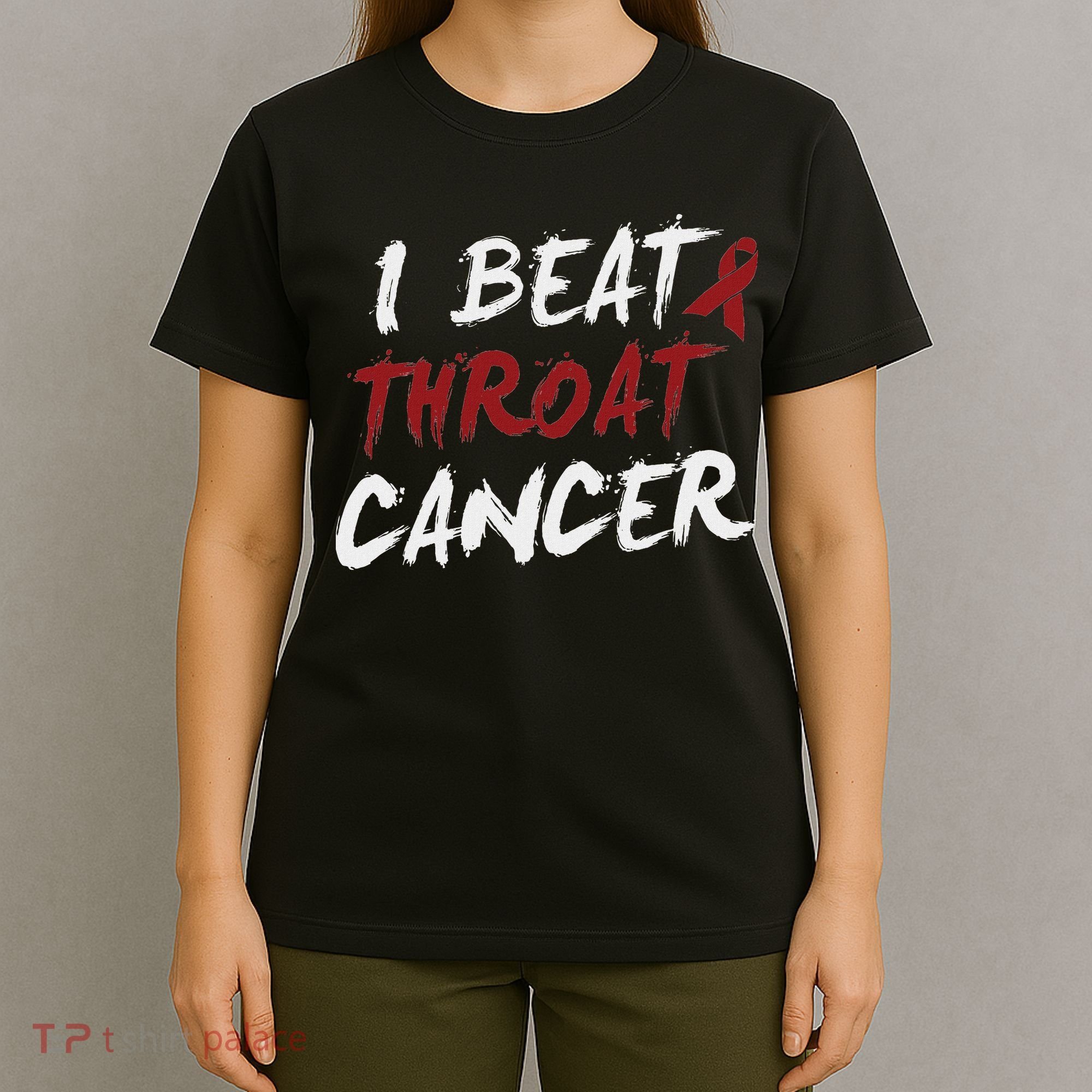 I Beat Throat Cancer T Funny Survivor Cancer Beat T-Shirt