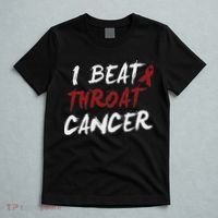 I Beat Throat Cancer T Funny Survivor Cancer Beat T-Shirt thumb 5