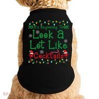 It's Beginning To Look A Lot Like Cocktails Funny Christmas Doggie Tank thumb 0